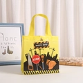 Yellow non-woven construction theme gift bag with Party Zone print and tool patterns - Yellow Construction Vehicle Style (9010-3)