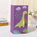 Süße lila Dinosaurier Papiertüte mit You're so cute Text für Kindergeburtstage - Lila Süßer Dinosaurier-Stil (6)