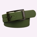 Army green silicone belt for men and women with a matte grey plastic buckle - Army Green