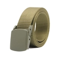 Tactical nylon belt with quick-release plastic buckle for outdoor sports and hiking - Army Green
