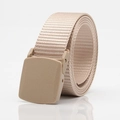 Ceinture tactique beige en nylon avec boucle en plastique pour le sport et les loisirs - Poche zippée