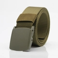 Army green tactical nylon belt for men and women with high-strength plastic buckle - Army Green