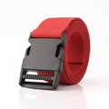 Ceinture de sport rouge en toile avec boucle plastique noire pour hommes et femmes - Rouge