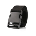 Ceinture classique en toile noire avec boucle tactique en plastique pour l'extérieur - Noir