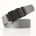 Ceinture tactique en nylon gris pour hommes avec boucle automatique mate gris foncé - Gris