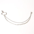 Cadena de cintura punk multicapa plateada con anillos metálicos y ganchos - Cadena Doble Plateada L1 49cm