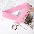 Rosafarbener hochelastischer Taillengürtel mit einer schicken goldenen Metallschnalle - Rosa