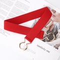 Ceinture élastique rouge chic pour femme avec boucle anneau dorée pour robes - Rouge