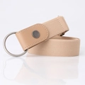 Ceinture élastique invisible stretch beige avec boucle ronde pour jeans et robes - Kaki