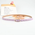 Fine ceinture lavande avec boucle ovale dorée pour robes et jeans accessoire de mode chic - 105cm / Violet