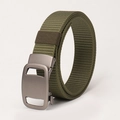 Cintura tattica in nylon verde oliva con fibbia automatica in metallo opaco per outdoor - Verde Militare