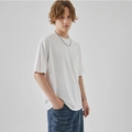 Men's relaxed fit white short sleeve t-shirt with chest pocket and classic crew neck - S / White