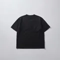 Camiseta clásica de algodón negro de manga corta con bolsillo en el pecho y cuello redondo - S / Negro