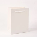 Minimalist white paper shopping bag with matching cotton rope handles for gifts - 32*26*12 / White