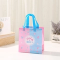 Cadeauzak voor gender reveal party in roze en blauw met print girl or boy - Groot Links-Rechts Splice Stijl (1003-2)