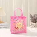 Sacchetto regalo rosa a pois in TNT con simpatici animali e scritta Thank You - Animale a Pois Rosa (2003-2) / 29x27x12cm