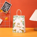 Sacchetto regalo in carta kraft con animali e scritta Oh Baby in lamina d'oro - Stampa Oro Oh Baby