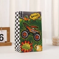 Sacchetto regalo con monster truck e scacchiere per feste di compleanno bambini - Stile Monster Truck Fumetto Verde (H005-4) / 22x13x8
