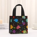 Wasserdichte Vliestasche mit buntem Graffiti-Aufdruck und schwarzen Tragegriffen - Tintenspritzer Graffiti-Druck (9001-1) / 20x20x9cm