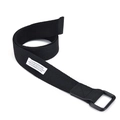 Schwarzer Leinwand-Gürtel mit Doppel-D-Ring-Metallschnalle und gewebtem Etikett im Streetwear-Stil - 110cm / Schwarz