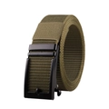 Armeegrüner taktischer Canvas Gürtel mit mattschwarzer Metallschnalle für Herren Outdoor Mode - 120cm / Grün
