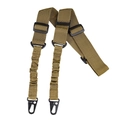 Cinghia tattica a due punti in nylon coyote con ganci in metallo ad alta resistenza - Cachi