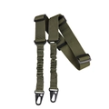 Tracolla tattica bungee a due punti verde militare con robusti moschettoni in metallo - Verde