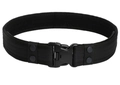 Heavy duty black tactical nylon belt with reinforced stitching and quick release buckle - Black / 130cm