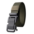 Cintura tattica in nylon verde militare con fibbia automatica nera opaca per attività outdoor - Verde