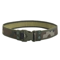 Tactical camouflage canvas belt with heavy-duty quick release buckle and metal snaps - Army Green Camo / 130cm