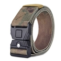 Tactical nylon belt with jungle camouflage pattern and black alloy quick-release buckle - 125cm / Jungle Green