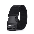 Cintura tattica in nylon nero con fibbia in plastica per sport all'aperto e tempo libero - 120cm / Nero