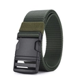 Cintura tattica militare in nylon verde oliva con fibbia in plastica nera resistente - 120cm / Verde Militare