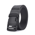 Ceinture tactique noire en nylon pour hommes avec boucle en plastique sans métal - 120cm / Gris
