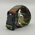 Cinturón táctico de camuflaje de nailon para niños con hebilla de plástico negro - 80cm / Verde Camuflaje