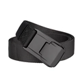 Cintura tattica da uomo in nylon con fibbia in lega nera su sfondo bianco - 125cm / Nero