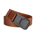 Cintura tattica in nylon marrone con fibbia in lega nera opaca per abbigliamento outdoor - 125cm / Caffè