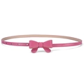 Sottile cintura color magenta da donna con doppio fiocco decorativo e fibbia ad ardiglione - Lunghezza 90 Larghezza 1.0 / Rosa Rossa