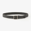 Cintura elastica intrecciata grigio scuro con fibbia in metallo argento per uomo e donna - Regolare / grigio scuro