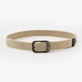 Ceinture tressée élastique pour hommes et femmes en beige kaki avec boucle métallique - Spécification Normale / Beige