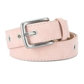 Rosafarbener PU-Ledergürtel für Damen mit Vintage-Silberschnalle und metallenen Ösen - Rosa