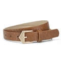 Cintura vintage in pelle PU marrone con motivo coccodrillo e fibbia dorata unica - Cammello
