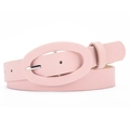 Ceinture pour femme rose avec boucle ovale et texture élégante en simili cuir de qualité - Rose / 106*2.4