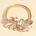 Elegante cintura elastica dorata con fibbia a foglia d'acero per abiti da cerimonia - Oro