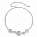 Dettaglio cintura a catena boho argento con cinque medaglioni circolari con motivo a sole - Argento