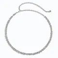 Dettaglio della catena da vita in argento con maglie strutturate e chiusura a moschettone - Argento