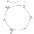 Stylish silver butterfly waist chain with multi-pendant design for dresses and pants - Butterfly Shape Waist Chain (HYY19534) / Silver
