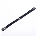 Cintura elastica senza fibbia nera per jeans con cursore in metallo argento regolabile - 60-80cm / Nero
