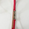 Cintura sottile regolabile in ecopelle rossa con fibbia in metallo bronzo vintage - Rosso