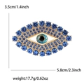 Broche de Ojo Turco con cristales azules y medidas de 5,8 cm por 3,5 cm para mujer - Azul